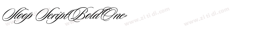 Sloop ScriptBoldOne字体转换